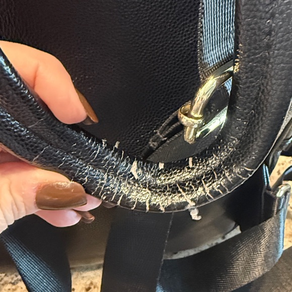 Pre loved Inspired Backpack Bag Black-REVIEW LAST TWO PICTURES FOR CALLOUTS - Picture 10 of 11